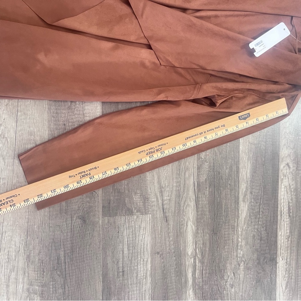 Soft Surroundings Shape Drape Faux Suede Jacket‎ Saddle Size M NWT - Picture 7 of 9
